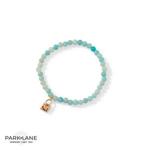 NWT Park Lane MINT Lock Charm Stretch MEADOW Bracelet